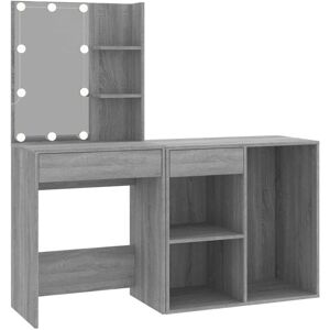Vidaxl - led Dressing Table with Cabinet Grey Sonoma Engineered Wood Vidaxl - led Dressing Table with Cabinet Grey Sonoma Engineered Wood