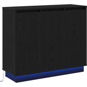 Vidaxl - Sideboard with Shelf Black Oak 90 x 32 x 75 cm Engineered wood Vidaxl - Sideboard with Shelf Black Oak 90 x 32 x 75 cm Engineered wood