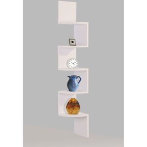 SPOT ON DEALZ Lucca 5 Tier Wall Mounted Corner Shelf - White SPOT ON DEALZ Lucca 5 Tier Wall Mounted Corner Shelf - White