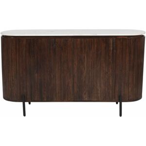 Verty Furniture - Luxor Mango Wood Sideboard With Marble Top & Metal Legs Verty Furniture - Luxor Mango Wood Sideboard With Marble Top & Metal Legs