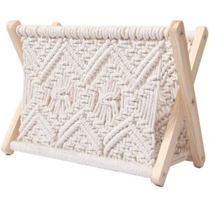 MEMKEY Magazine rack, wooden magazine rack, storage basket, small newspaper holder baskets and magazine racks for magazines, books, newspapers MEMKEY Magazine rack, wooden magazine rack, storage basket, small newspaper holder baskets and magazine racks for magazines, books, newspapers