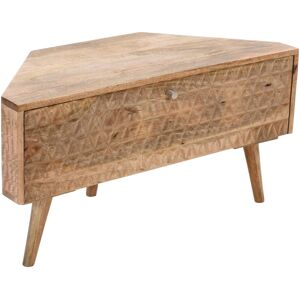 Verty Furniture - Marlow Light Mango Wood Corner tv Stand Verty Furniture - Marlow Light Mango Wood Corner tv Stand