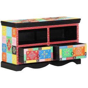 TV Cabinet Multicolour 80 x 35 x 50 cm Solid Mango wood vidaXL TV Cabinet Multicolour 80 x 35 x 50 cm Solid Mango wood vidaXL