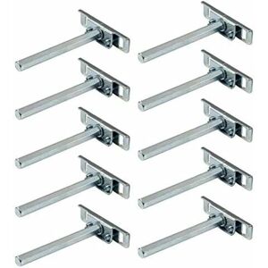 HÉLOISE Metal Brackets for Floating Shelf Discreet Wall Mount clever model Fixing Shelves Storage 10 x 100 mm Mounting Screws Zinc Coated Galvanized Steel 10 HÉLOISE Metal Brackets for Floating Shelf Discreet Wall Mount clever model Fixing Shelves Storage 10 x 100 mm Mounting Screws Zinc Coated Galvanized Steel 10