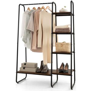Costway - Metal Garment Rack 4-Tier Closet Storage Organizer Open Wardrobe Clothes Rail Costway - Metal Garment Rack 4-Tier Closet Storage Organizer Open Wardrobe Clothes Rail