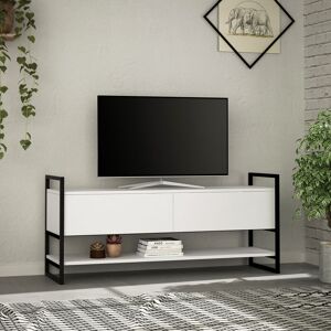 Decortie Metola Modern TV Stand Multimedia Centre TV Unit With Storage Cabinet 130cm -White Decortie Metola Modern TV Stand Multimedia Centre TV Unit With Storage Cabinet 130cm -White