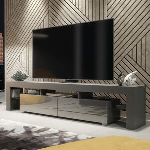 Creative Furniture - Nova tv Unit - Dark Grey with Gloss Doors - 200cm Creative Furniture - Nova tv Unit - Dark Grey with Gloss Doors - 200cm