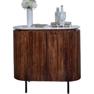 Opal Sideboard/Drinks Cabinet with Marble Top & Metal Legs - L40 x W100 x H90 cm Opal Sideboard/Drinks Cabinet with Marble Top & Metal Legs - L40 x W100 x H90 cm