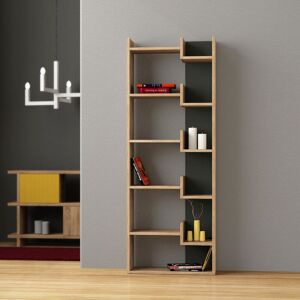 Oppa Megapap Natural Oak/Dark Oak Bookshelf - Bookcase Oppa Megapap Natural Oak/Dark Oak Bookshelf - Bookcase