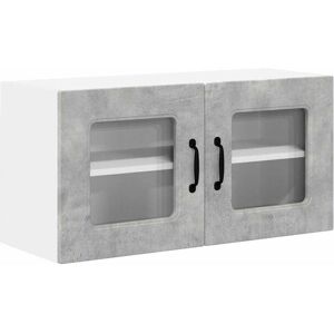 Kitchen Wall Cabinet with Shelf Concrete Grey 80 x 31 x 40 cm vidaXL Kitchen Wall Cabinet with Shelf Concrete Grey 80 x 31 x 40 cm vidaXL