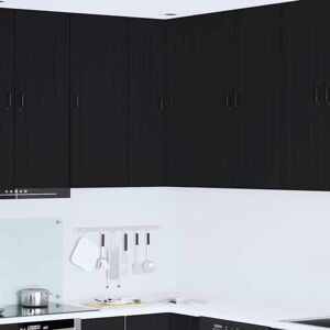 Kitchen Wall Cabinet Black 57 x 57 x 100 cm Engineered Wood vidaXL Kitchen Wall Cabinet Black 57 x 57 x 100 cm Engineered Wood vidaXL