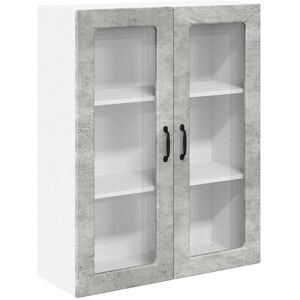 Kitchen Wall Cabinet with Shelf Concrete Grey 80 x 31 x 100 cm vidaXL Kitchen Wall Cabinet with Shelf Concrete Grey 80 x 31 x 100 cm vidaXL