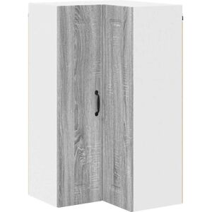 Kitchen Wall Cabinet with Shelf Grey Sonoma 57 x 57 x 100 cm vidaXL Kitchen Wall Cabinet with Shelf Grey Sonoma 57 x 57 x 100 cm vidaXL