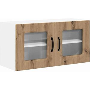 Kitchen Wall Cabinet with Shelf Artisan Oak 80 x 31 x 40 cm vidaXL Kitchen Wall Cabinet with Shelf Artisan Oak 80 x 31 x 40 cm vidaXL