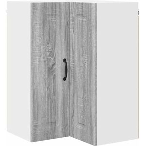 Kitchen Wall Cabinet with Shelf Grey Sonoma 57 x 57 x 80 cm vidaXL Kitchen Wall Cabinet with Shelf Grey Sonoma 57 x 57 x 80 cm vidaXL