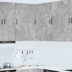 Kitchen Wall Cabinet with Shelf Concrete Grey 57 x 57 x 100 cm vidaXL Kitchen Wall Cabinet with Shelf Concrete Grey 57 x 57 x 100 cm vidaXL