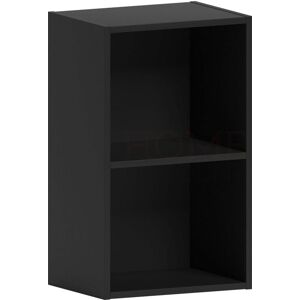 Home Discount - Oxford 2 Tier Cube Bookcase Shelving Storage Unit, Black Home Discount - Oxford 2 Tier Cube Bookcase Shelving Storage Unit, Black