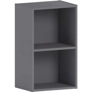 Home Discount - Oxford 2 Tier Cube Bookcase Shelving Storage Unit, Grey Home Discount - Oxford 2 Tier Cube Bookcase Shelving Storage Unit, Grey