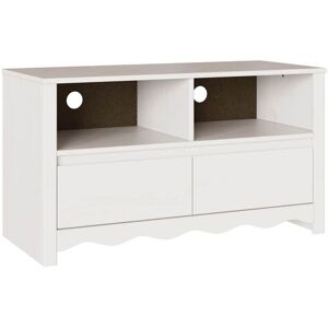 Vidaxl - tv Cabinet with Drawer White 99 x 43 x 55 cm Solid Pine wood Vidaxl - tv Cabinet with Drawer White 99 x 43 x 55 cm Solid Pine wood