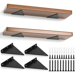 Ikodm - Pack Triangle Shelf Brackets, 14cm Iron Floating Shelf Brackets, Metal Wall Mounted Shelf Brackets for diy Open Shelving - RWEBracket Bracket Ikodm - Pack Triangle Shelf Brackets, 14cm Iron Floating Shelf Brackets, Metal Wall Mounted Shelf Brackets for diy Open Shelving - RWEBracket Bracket
