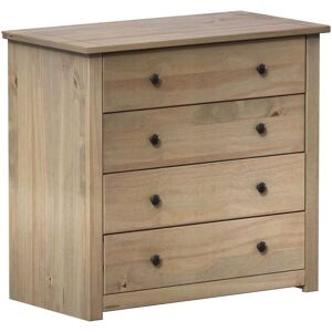 Home Discount - Panama 4 Drawer Chest of Drawer Solid Pine Bedroom Storage Furniture Home Discount - Panama 4 Drawer Chest of Drawer Solid Pine Bedroom Storage Furniture