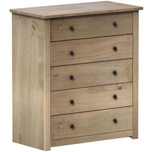 Home Discount - Panama 5 Drawer Chest of Drawer Solid Pine Bedroom Storage Furniture Home Discount - Panama 5 Drawer Chest of Drawer Solid Pine Bedroom Storage Furniture