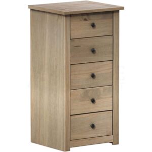 Home Discount - Panama 5 Drawer Narrow Chest of Drawer Solid Pine Bedroom Storage Furniture Home Discount - Panama 5 Drawer Narrow Chest of Drawer Solid Pine Bedroom Storage Furniture