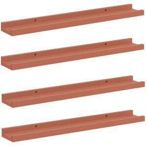 Wall Shelf with Shelf 4 pcs Red 60 x 9 x 3 cm Engineered Wood vidaXL Wall Shelf with Shelf 4 pcs Red 60 x 9 x 3 cm Engineered Wood vidaXL