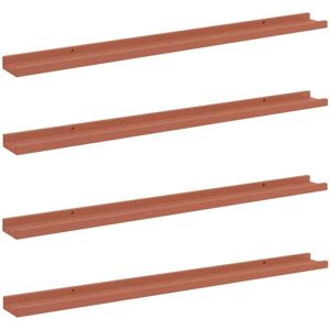 Wall Shelf with Shelf 4 pcs Red 100 x 9 x 3 cm Engineered Wood vidaXL Wall Shelf with Shelf 4 pcs Red 100 x 9 x 3 cm Engineered Wood vidaXL