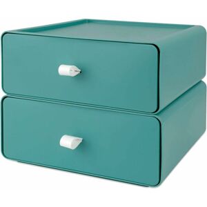 Dewdat - Pieces Desktop Storage Box, Large Capacity Stackable Makeup Drawer Organizer, Office Supplies Storage Organizer for Office, Dorm Room (Green) Dewdat - Pieces Desktop Storage Box, Large Capacity Stackable Makeup Drawer Organizer, Office Supplies Storage Organizer for Office, Dorm Room (Green)