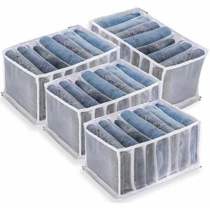 YMYNY Pieces Jeans Storage Box, Wardrobe Organizer, Jeans Storage Boxes, Mesh Divider Box, Clothes Drawer, for Pants, Jeans, Sweaters, T-Shirts, Trousers, YMYNY Pieces Jeans Storage Box, Wardrobe Organizer, Jeans Storage Boxes, Mesh Divider Box, Clothes Drawer, for Pants, Jeans, Sweaters, T-Shirts, Trousers,
