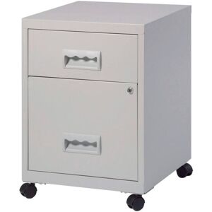 Combi Filing Cabinet 2 Drawer - Grey - Pierre Henry Combi Filing Cabinet 2 Drawer - Grey - Pierre Henry