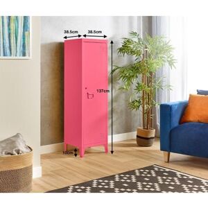 MMT FURNITURE DESIGNS LTD Pink Metal Locker Storage Cabinet Cupboard Retro Vintage Narrow 3 Tier 137 MMT FURNITURE DESIGNS LTD Pink Metal Locker Storage Cabinet Cupboard Retro Vintage Narrow 3 Tier 137