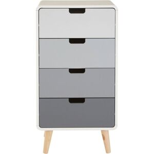 Premier Housewares Interiors by Premier Contemporary 4 Drawer Cabinet, Ample Storage Space Bedside Cabinet, Renewable Pine Wood Legs Storage Cabinet Premier Housewares Interiors by Premier Contemporary 4 Drawer Cabinet, Ample Storage Space Bedside Cabinet, Renewable Pine Wood Legs Storage Cabinet