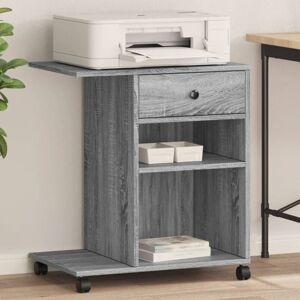 Printer Stand with Wheels Grey Sonoma 60x40x68.5 cm Vidaxl Printer Stand with Wheels Grey Sonoma 60x40x68.5 cm Vidaxl