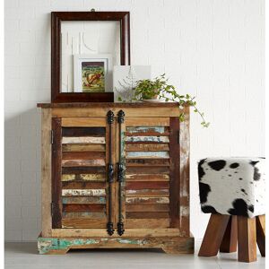 VERTY FURNITURE Reclaimed Boat 2 Door Sideboard - Multicolour VERTY FURNITURE Reclaimed Boat 2 Door Sideboard - Multicolour