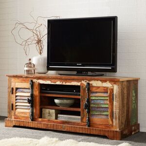 Verty Furniture - Reclaimed Boat tv Media Unit - Multicolour Verty Furniture - Reclaimed Boat tv Media Unit - Multicolour
