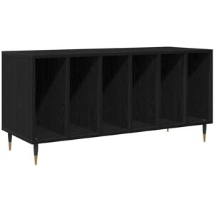 Record Cabinet Black oak 100 x 38 x 48 cm Engineered Wood Vidaxl Record Cabinet Black oak 100 x 38 x 48 cm Engineered Wood Vidaxl