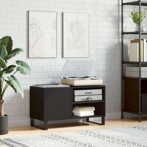 Record Cabinet Black 85x38x48 cm Engineered Wood Vidaxl Record Cabinet Black 85x38x48 cm Engineered Wood Vidaxl