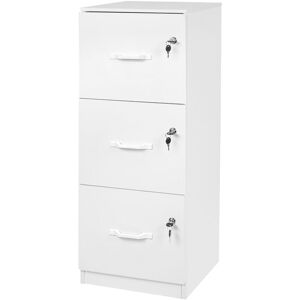 Relaxdays hanging file cabinet, 3 lockable drawers, HxWxD: 103 x 40 x 40 cm, white Relaxdays hanging file cabinet, 3 lockable drawers, HxWxD: 103 x 40 x 40 cm, white