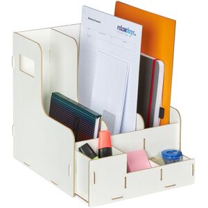 Relaxdays Filing Cabinet for Office, 3 Compartments, DIN A4 Format, MDF Sturdy Organiser, HWD: 27 x 24 x 31.5 cm, White Relaxdays Filing Cabinet for Office, 3 Compartments, DIN A4 Format, MDF Sturdy Organiser, HWD: 27 x 24 x 31.5 cm, White