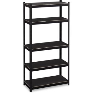 RELAXDAYS 2 x heavy-duty shelving unit, HWD 180x90x40 cm, 875 kg, 5 shelves, garage, steel, black RELAXDAYS 2 x heavy-duty shelving unit, HWD 180x90x40 cm, 875 kg, 5 shelves, garage, steel, black