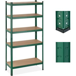 RELAXDAYS 2 x heavy-duty shelving unit, 5 shelves, HWD 180 x 90 x 40 cm, 875 kg capacity, metal, storage rack for garage, green RELAXDAYS 2 x heavy-duty shelving unit, 5 shelves, HWD 180 x 90 x 40 cm, 875 kg capacity, metal, storage rack for garage, green