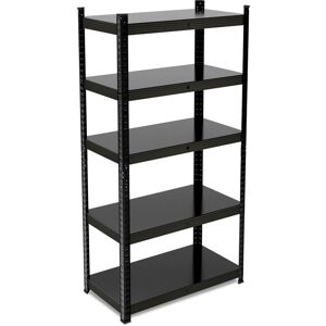 Relaxdays - Heavy Duty Shelving Unit, 5 Shelves, 150 x 75 x 30 cm, Max. 875 kg, Garage & Warehouse Storage, Plug-In, Black Relaxdays - Heavy Duty Shelving Unit, 5 Shelves, 150 x 75 x 30 cm, Max. 875 kg, Garage & Warehouse Storage, Plug-In, Black