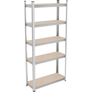 Heavy Duty Shelving Unit, 5 Shelves, 168 x 80 x 30 cm, Max. 250 kg, Garage Storage, Galvanised Steel, Silver - Relaxdays Heavy Duty Shelving Unit, 5 Shelves, 168 x 80 x 30 cm, Max. 250 kg, Garage Storage, Galvanised Steel, Silver - Relaxdays