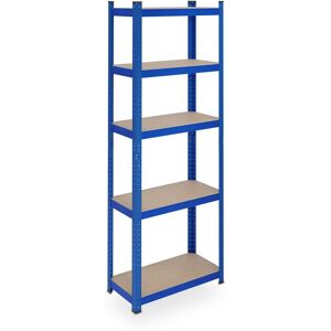 Relaxdays - Heavy Duty Shelving Unit, 5 Shelves, 180 x 60 x 30 cm, Max. 500 kg, Garage & Warehouse, Steel, Plug-In, Blue Relaxdays - Heavy Duty Shelving Unit, 5 Shelves, 180 x 60 x 30 cm, Max. 500 kg, Garage & Warehouse, Steel, Plug-In, Blue