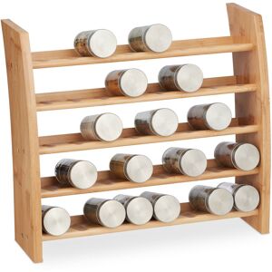 Relaxdays - Spice Rack, 5 Shelves, Kitchen, h x w x d: 36 x 40,5 x 16 cm, Bamboo, Natural Relaxdays - Spice Rack, 5 Shelves, Kitchen, h x w x d: 36 x 40,5 x 16 cm, Bamboo, Natural