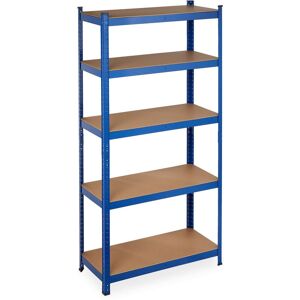 Heavy Duty Shelving Unit, 180x90x40 cm, Max. Load 875 kg, 5 Shelves, Storeroom & Garage Storage, Steel, Blue - Relaxdays Heavy Duty Shelving Unit, 180x90x40 cm, Max. Load 875 kg, 5 Shelves, Storeroom & Garage Storage, Steel, Blue - Relaxdays