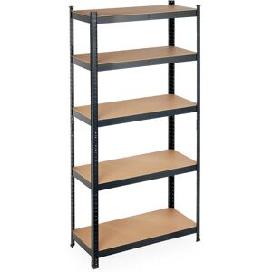 Relaxdays - Heavy Duty Shelving Unit, 180x90x40 cm, Max. Load 875 kg, 5 Shelves, Storeroom & Garage Storage, Steel, Black Relaxdays - Heavy Duty Shelving Unit, 180x90x40 cm, Max. Load 875 kg, 5 Shelves, Storeroom & Garage Storage, Steel, Black