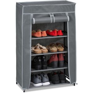 Relaxdays Shoe Storage, Rack, 5 Shelves, Compartment, Holds 15 Pairs of Shoes, HxWxD: 90 x 60 x 30 cm, Anthracite Relaxdays Shoe Storage, Rack, 5 Shelves, Compartment, Holds 15 Pairs of Shoes, HxWxD: 90 x 60 x 30 cm, Anthracite